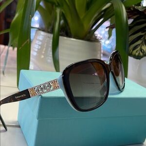 Tiffany & Co. Tortoise Sunglasses with Silver and Gold Accents